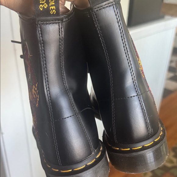 Dr. Martens Black Boots with Red and Green Dragon Embroidery - Picture 7 of 8